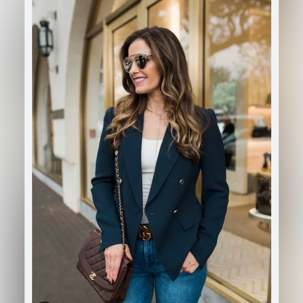 Club Monaco Jowdie Double Breasted Blazer Navy Blue US 4